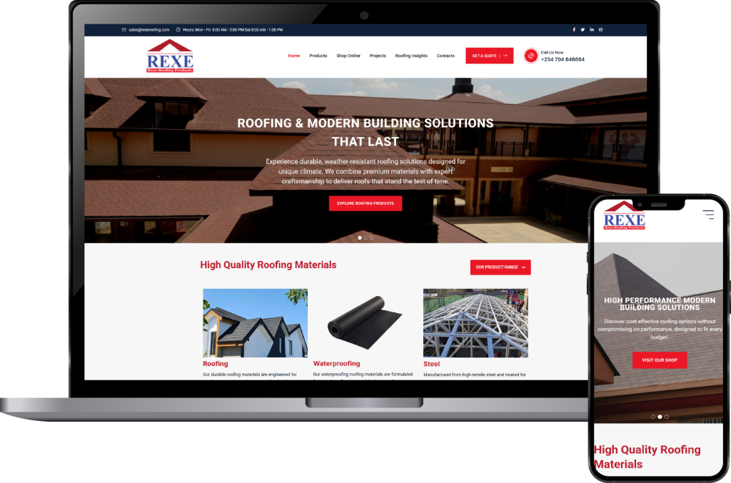 REXE Roofing Website Revamp